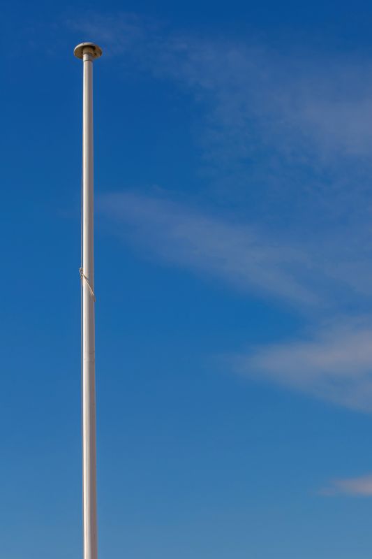 Flagpole Installation in Summer